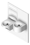 3D Shaded Image of DrinkingFountain InWall Britex Accessible BottleFiller Double Filtered