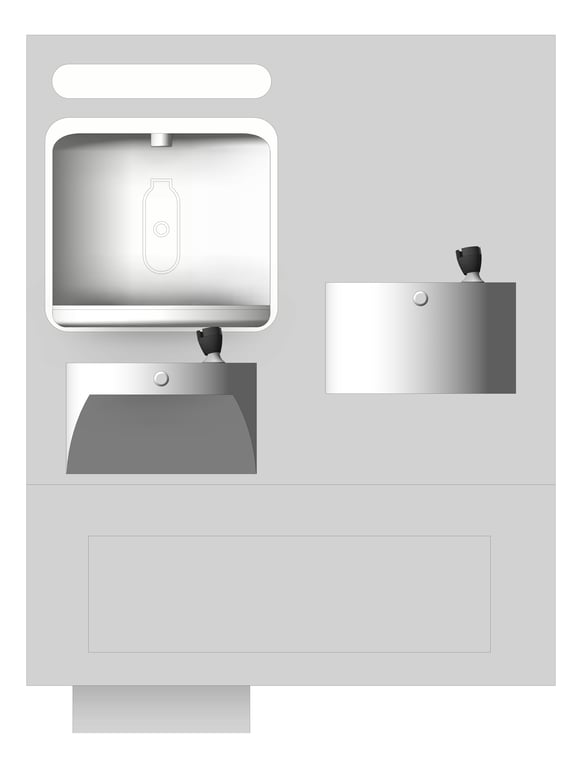 Front Image of DrinkingFountain InWall Britex Accessible BottleFiller Double Filtered