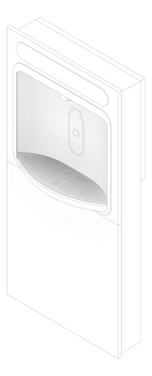 3D Documentation Image of DrinkingFountain InWall Britex Accessible BottleFiller Panel Filtered