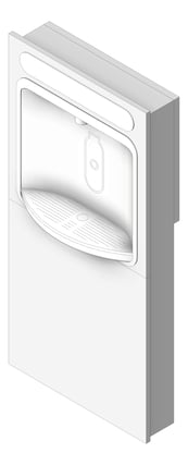3D Shaded Image of DrinkingFountain InWall Britex Accessible BottleFiller Panel Filtered