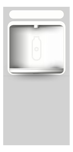 Front Image of DrinkingFountain InWall Britex Accessible BottleFiller Panel Filtered