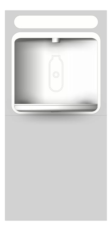 Front Image of DrinkingFountain InWall Britex Accessible BottleFiller Panel Filtered