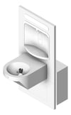 3D Shaded Image of DrinkingFountain InWall Britex Accessible BottleFiller Single Filtered