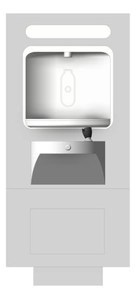 Front Image of DrinkingFountain InWall Britex Accessible BottleFiller Single Filtered