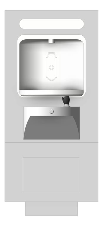 Front Image of DrinkingFountain InWall Britex Accessible BottleFiller Single Filtered