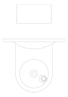 Plan Image of DrinkingFountain InWall Britex Accessible BottleFiller Single Filtered