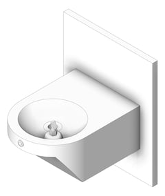 3D Shaded Image of DrinkingFountain WallHung Britex Accessible