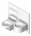 3D Shaded Image of DrinkingFountain WallHung Britex Accessible BottleFiller Double