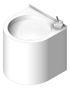 3D Shaded Image of DrinkingFountain WallHung Britex AntiVandal