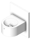 3D Shaded Image of DrinkingFountain WallHung Britex Dado Compact