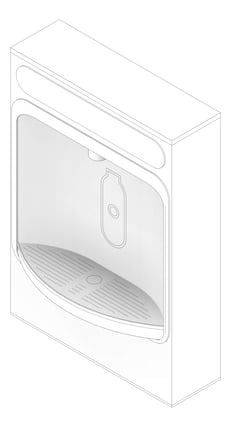 3D Documentation Image of DrinkingFountain WallMounted Britex Accessible BottleFiller Filtered