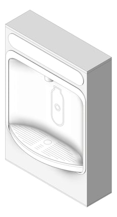 3D Shaded Image of DrinkingFountain WallMounted Britex Accessible BottleFiller Filtered