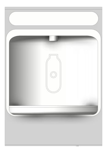 Front Image of DrinkingFountain WallMounted Britex Accessible BottleFiller Filtered