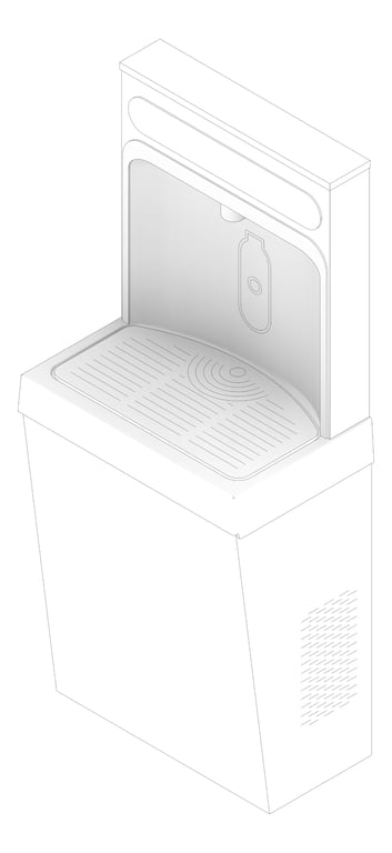 3D Documentation Image of DrinkingFountain WallMounted Britex Accessible BottleFiller Filtered Refrigerated