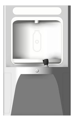 Front Image of DrinkingFountain WallMounted Britex Accessible BottleFiller Single Filtered