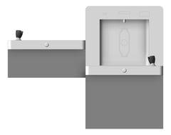 Front Image of DrinkingFountain WallMounted Britex VandalResistant BottleFiller Double
