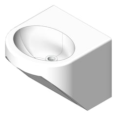 3D Shaded Image of Basin WallHung Britex Accessible AntiVandal