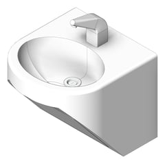 3D Shaded Image of Basin WallHung Britex Accessible AntiVandal SensorTap