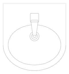 Plan Image of Basin WallHung Britex Accessible AntiVandal SensorTap