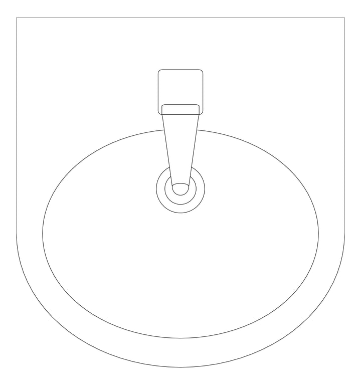 Plan Image of Basin WallHung Britex Accessible AntiVandal SensorTap