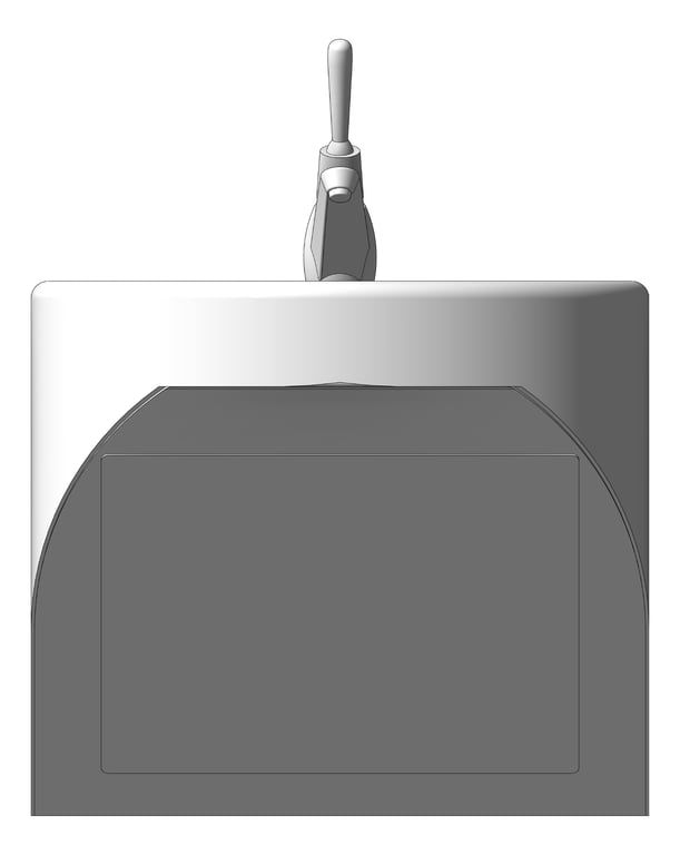 Front Image of Basin WallHung Britex Accessible AntiVandal TimeflowLeverTap