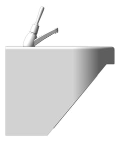 Left Image of Basin WallHung Britex Accessible AntiVandal TimeflowLeverTap