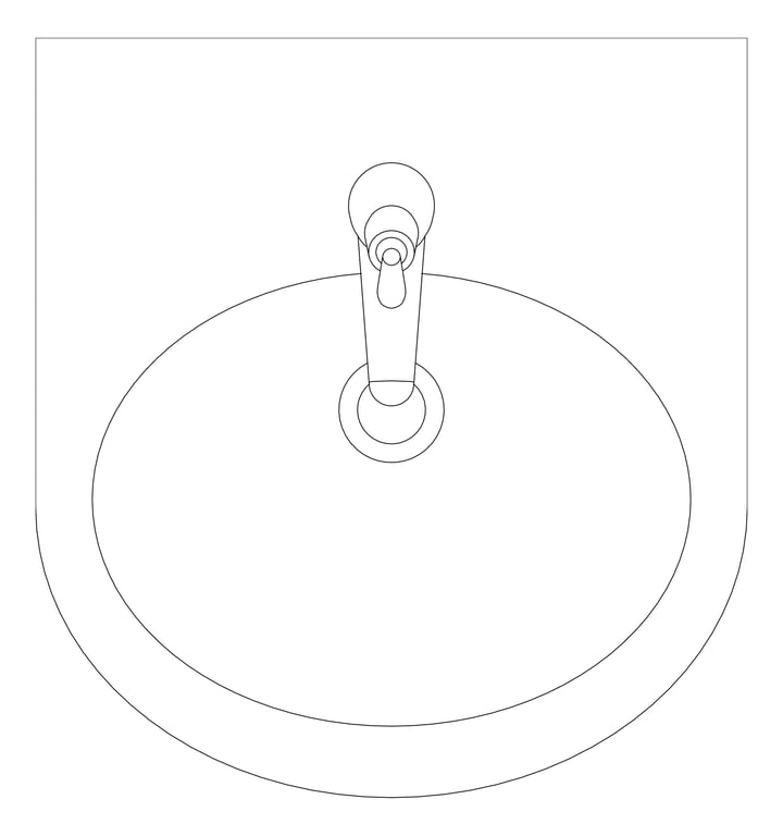Plan Image of Basin WallHung Britex Accessible AntiVandal TimeflowLeverTap