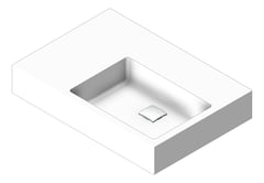 3D Shaded Image of Basin WallHung Britex Bellagio Accessible LeftSideShelf