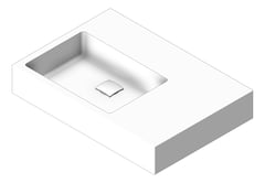 3D Shaded Image of Basin WallHung Britex Bellagio Accessible RightSideShelf