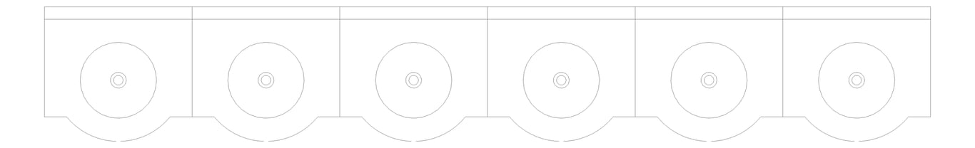 Plan Image of Basin WallHung Britex Curveline MultiBasin SixStations