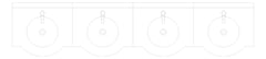 Plan Image of Basin WallHung Britex Curveline MultiBasin TimeflowTap FourStations