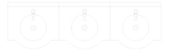 Plan Image of Basin WallHung Britex Curveline MultiBasin TimeflowTap ThreeStations