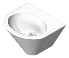3D Shaded Image of Basin WallHung Britex Grandeur AntiVandal