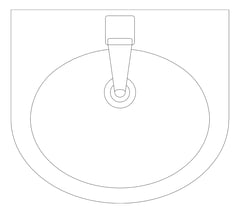 Plan Image of Basin WallHung Britex Grandeur AntiVandal SensorTap