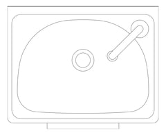 Plan Image of Basin WallHung Britex KneeOperated Compact GooseNeckSpout