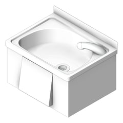 3D Shaded Image of Basin WallHung Britex KneeOperated Compact LowLevelSpout