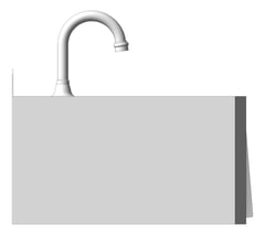 Left Image of Basin WallHung Britex KneeOperated GooseNeckSpout