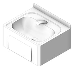 3D Shaded Image of Basin WallHung Britex KneeOperated LowLevelSpout