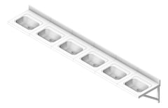 3D Shaded Image of Basin WallHung Britex MultiBasin SixStations