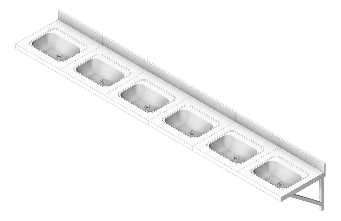 Navigate to Basin WallHung Britex MultiBasin SixStations