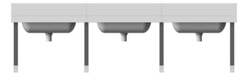 Front Image of Basin WallHung Britex MultiBasin ThreeStations