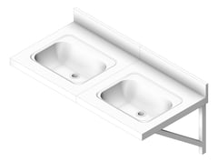 3D Shaded Image of Basin WallHung Britex MultiBasin TwoStations
