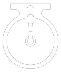 Plan Image of Basin WallHung Britex Omega DeluxeTimeflowTap