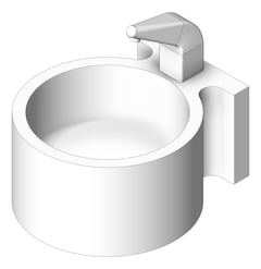 3D Shaded Image of Basin WallHung Britex Omega SensorTap