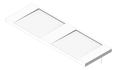 3D Shaded Image of Basin WallHung Britex WashPlane TwoStations