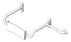 3D Shaded Image of Backrest Fixed Britex Grabrail Rear Left