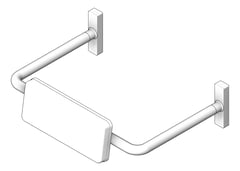 3D Shaded Image of Backrest Fixed Britex StraightRail