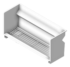 3D Shaded Image of Trough FloorRecessed Britex Wudu FootWash