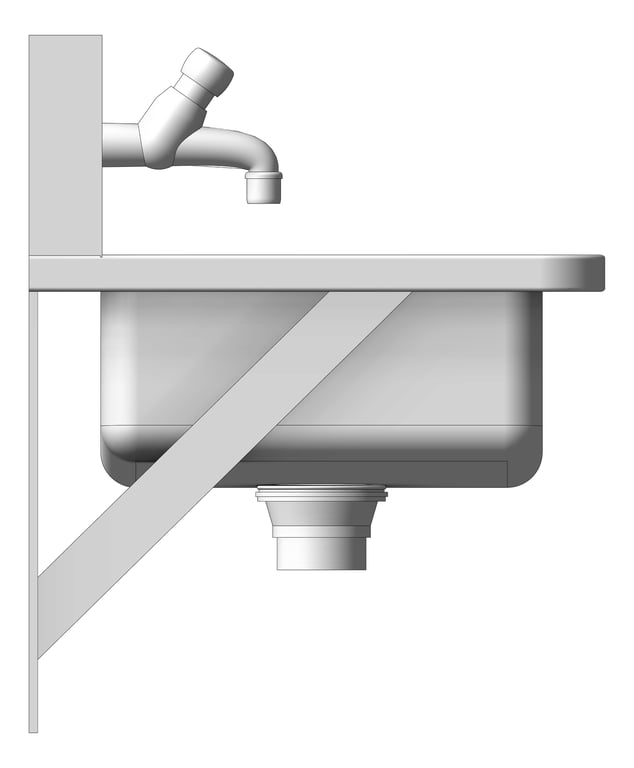 Left Image of Trough WallHung Britex Drinking CamTap