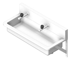 3D Shaded Image of Trough WallHung Britex Drinking PushButtonTap